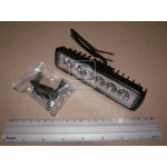 Фара LED прямоугольная 18W, 6 ламп, 150*40*50мм, широкий луч 12/24V (Китай) 