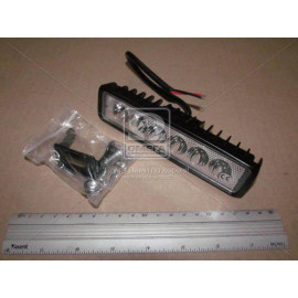 Фара LED прямокутна 18W, 6 ламп, 150*40*50мм, широкий промінь 12/24V (Китай)