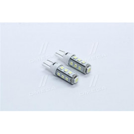 Лампа LED б/ц габарит и панель приборов T10 13SMD W5W 12V WHITE2шт. блистер <TEMPEST>