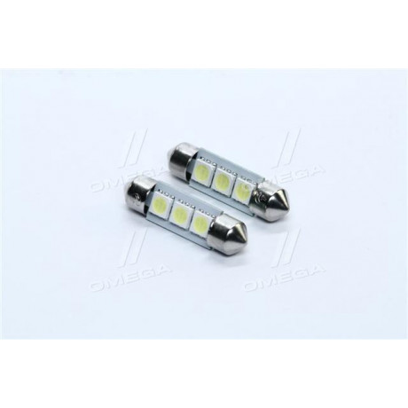 Лампа LED софитная C5W 24V T11x36-S8.5 (3 SMD size5050)2шт. блистер <TEMPEST>