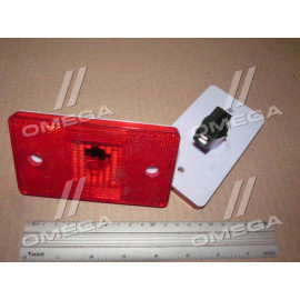 Фонарь габаритный задний со световозвращ., красный, без лампы, 124х69х51 (Руслан-Комплект)