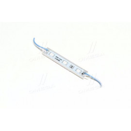 Діодний модуль 12V 3 SMD (5050)  0,72w колір світіння синій (75mm*12mm) (ви-во Китай)