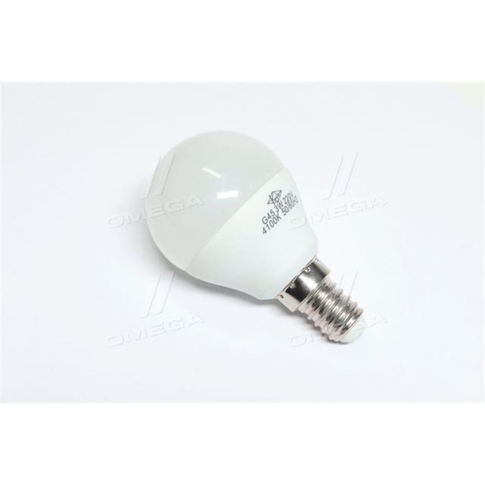 Лампа світлодіодна 220V, E14, 3W, 4100K, G45 (ви-во Китай)