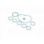 Ремкомплект системи охолодження (5 найменувань., Синій, до ЄВРО 1) гума NBR (ПРЕМІУМ класу) 