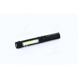 Фонарик светодиод. 1,5W COB + 0,5W, батарея AAA 3шт. (не включены) (Китай)
