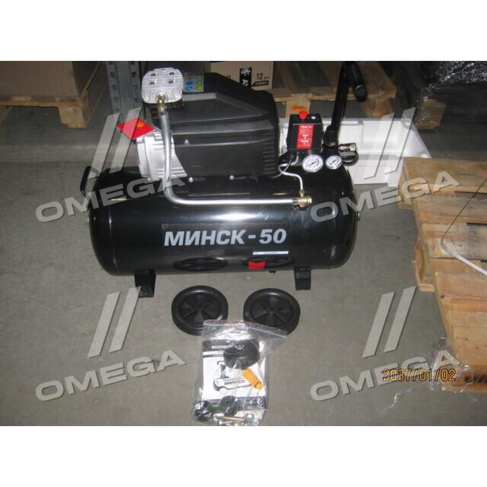 Компрессор Минск-50, 2 HP, 1.5кВт, 220В, 8атм, 205л/мин(про-во INTERTOOL)