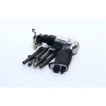 Зубило пневматическое 150мм с набором насадок 4шт. (цилиндрический хвостовик)(про-во INTERTOOL) 