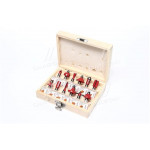 Набор фрез концевых по дереву, 12 шт.(про-во INTERTOOL) 