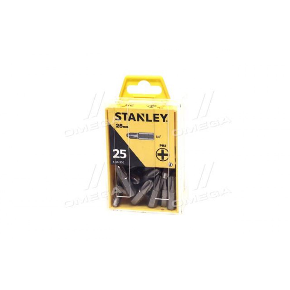 Насадка отверточная stanley 1/4" крестовая ph3 х 25 мм 25 шт(про-во STANLEY)