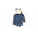 Рукавиці трикотажні чорні з ПВХ крапкою (6 ниток; 100- поліестер), розм. 10, пар 