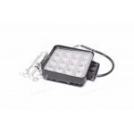Фара LED квадратна 48W, 16 ламп, 105*105*40мм, вузький промінь 12/24V (Китай) 