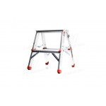 Стремянка алюминиевая двусторонняя 2 ступени, высота 440мм(про-во INTERTOOL) 