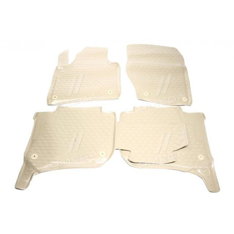 Коврики в салон VW Touareg 2010/, 4 шт. (полиуретан, бежевые) (пр-во NOVLINE)