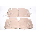 Килимки в салон TOYOTA Camry 2011 ->, 2.5 L /3.5 L, 4 шт. (поліуретан, бежеві) (вир-во NOVLINE) 