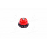 Щітка чашкова 75 мм, для УШМ, М14 (пучки кручений дроту) (в-во INTERTOOL) 