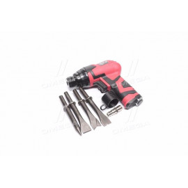 Молоток відбійний пневматичний YATO : з споживанням повітря- 113 л/хв, тиск- 6.3 Bar + 4 долота