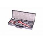 Профессиональный набор инструментов 1/2"  1/4", 56ед, Cr-V.(про-во INTERTOOL) 