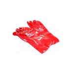 Перчатка маслостойкая х/б трикотаж покрытая PVC, 35см (красная) 120пар/ящик(про-во INTERTOOL) 