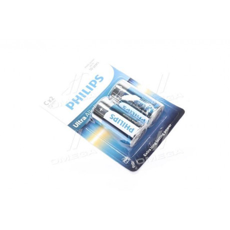 Батарейка LR14/ C Ultra Alkaline (Blister 2шт) (пр-во Philips)