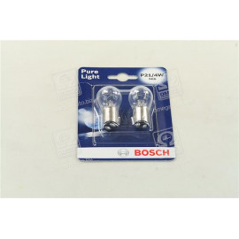 Лампа накаливания P21/4W 12V 21/4W PURE LIGHT (blister 2шт) (пр-во Bosch)
