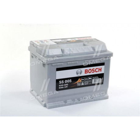 Аккумулятор   63Ah-12v BOSCH (S5005) (242x175x190),R,EN610
