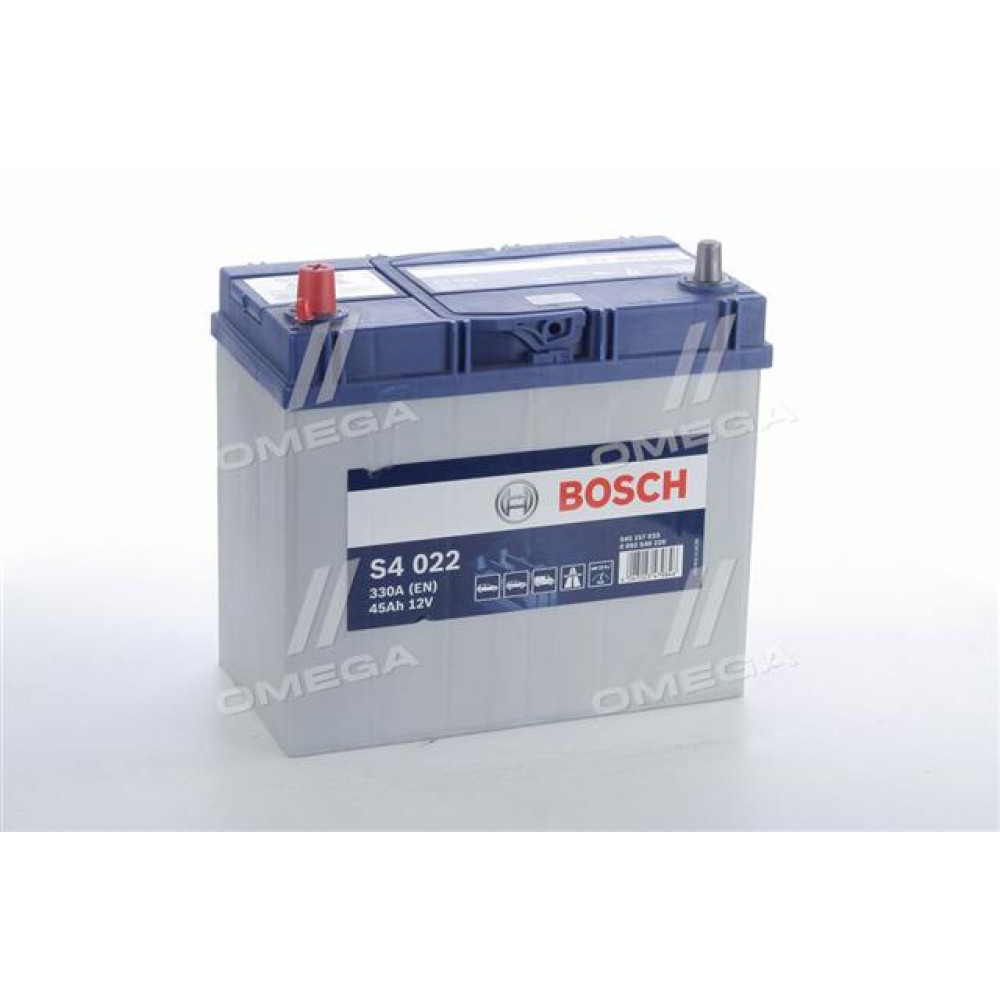 Аккумулятор   45Ah-12v BOSCH (S4022) (238x129x227),L,EN330 (Азия) тонк.клеммы