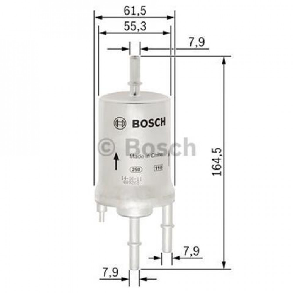 Фільтр паливний SEAT ALTEA 1.6 LPG 09-, VW GOLF VI 1.6 Bifuel (вир-во BOSCH)