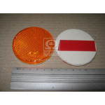 Катафот круглий з пластмасовим корпусом липучка (помаранчевий) 