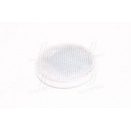 Световозвращатель круглый (катафот), белый, липучка, пластм. корпус, 63х9 (Руслан-Комплект)