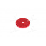 Катафот круглий з кріпильним отвором по центру (червоний) 