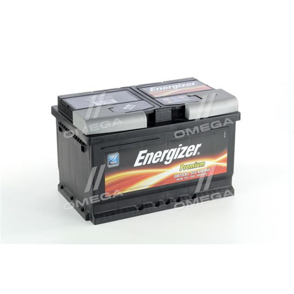 Аккумулятор   72Ah-12v Energizer Prem.(278х175х175), R,EN680