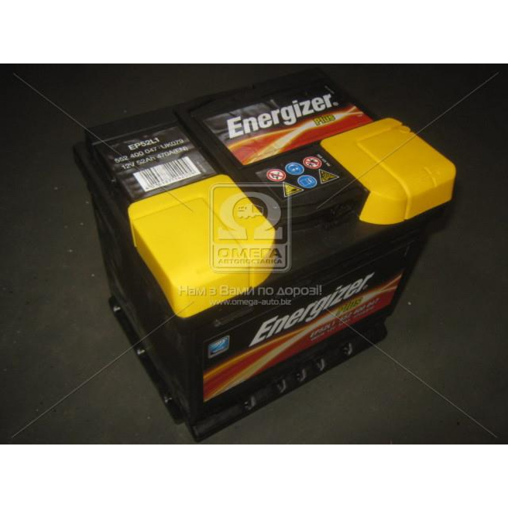 Аккумулятор   52Ah-12v Energizer Plus (207х175х190), R,EN470