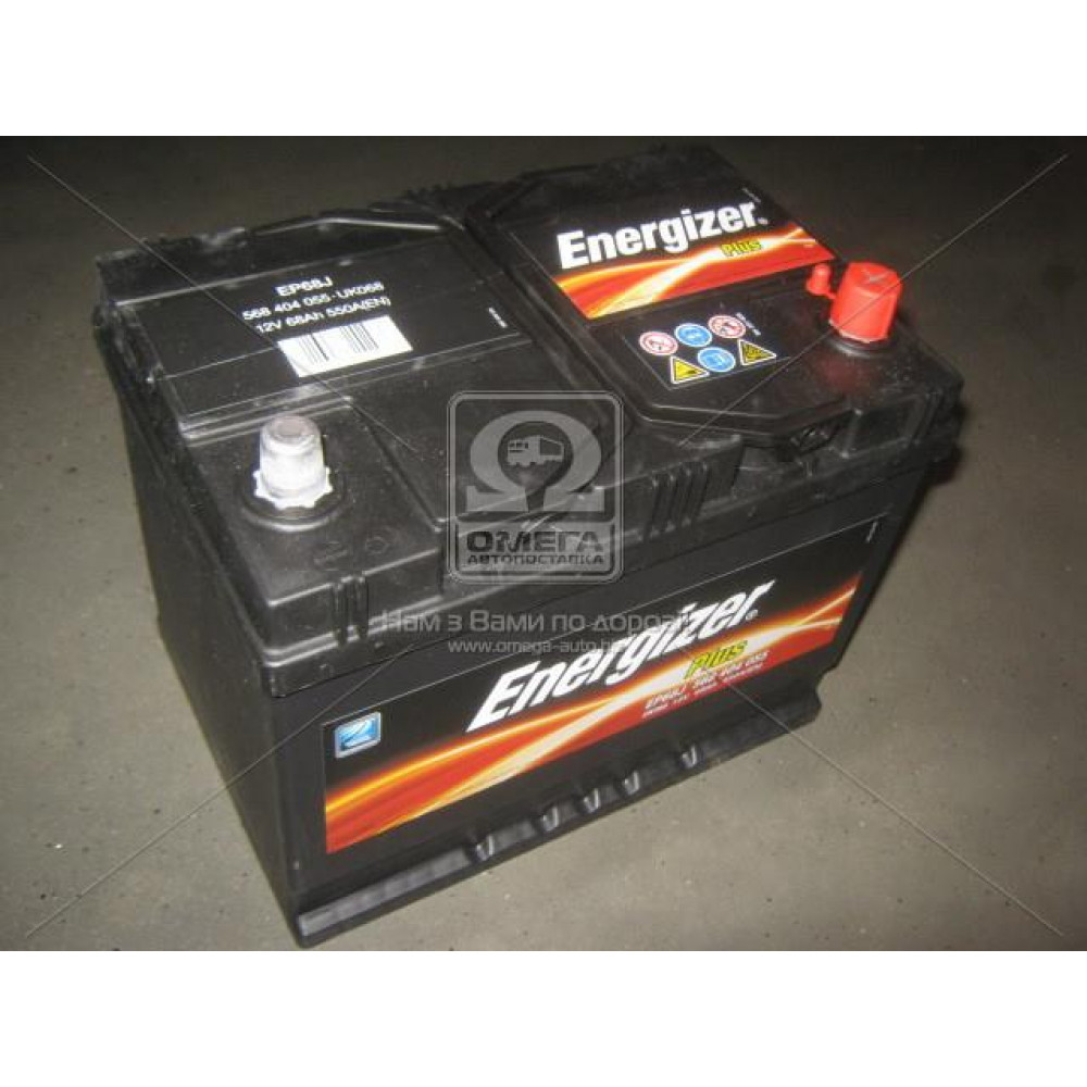 Аккумулятор   68Ah-12v Energizer Plus (261х175х220), R,EN550