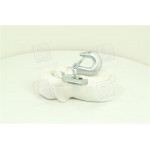 Трос буксирувальний 5т. стрічка 50мм. 5м. С гак, білий <ДК> 