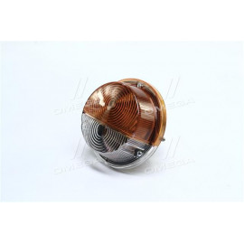 Ліхтар передній Ф130 КАМАЗ, ГАЗ, МАЗ, ЗІЛ жовт./біл. <ДК>