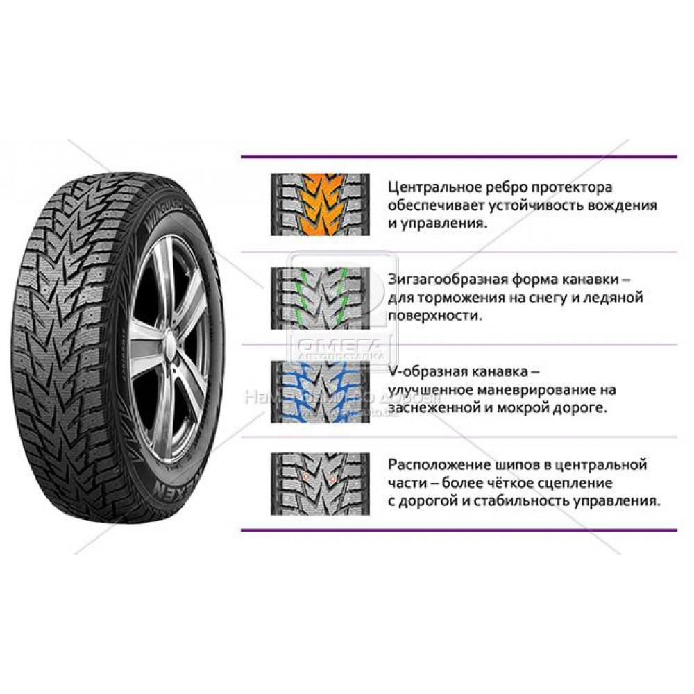 Шина 225/70R16 107T XL WinGuard WinSpike WS62 SUV (под шип) (Nexen)