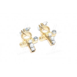 Клема акк. 2 шт. (латунна) євро трубка КАМАЗ, МАЗ, (200 гр.)