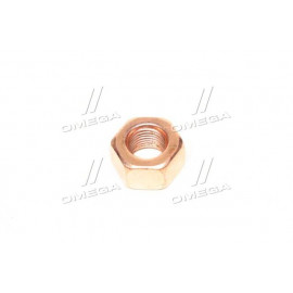 Гайка колектора М10х1,0 ГАЗ, МАЗ, КаМАЗ, ЗИЛ, Трактори (h11мм, обмеднен, ключ17)