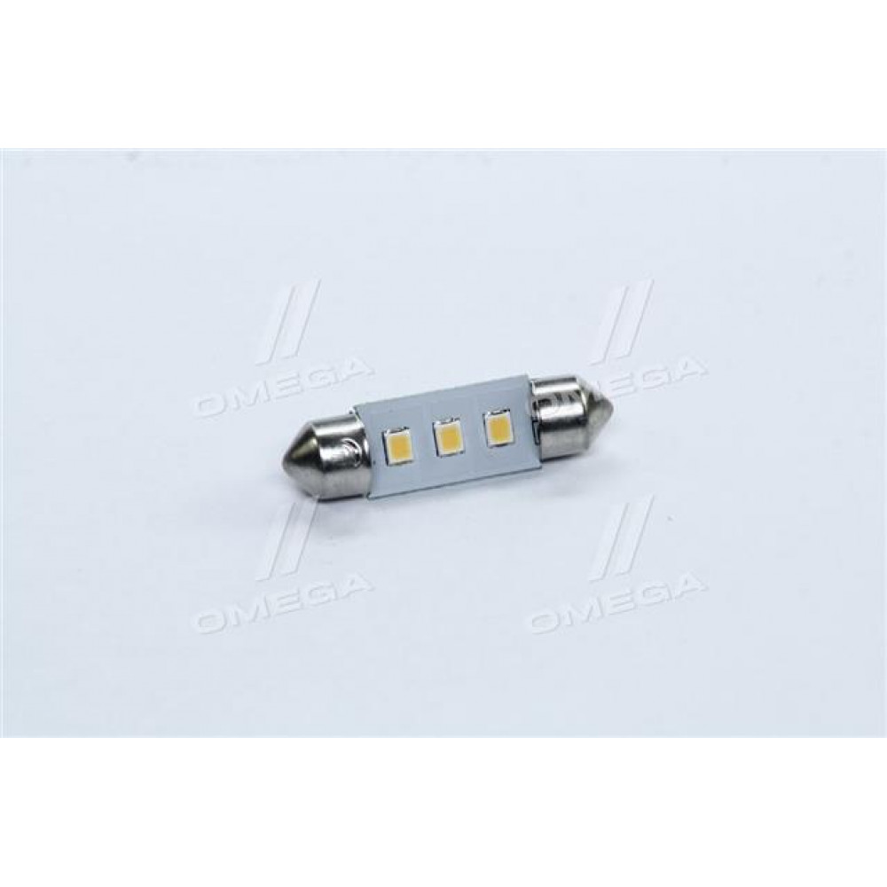 Лампа LED  софитная C5W 12V  Т11x36-S8.5 (3SMD,size 3528)  WARM WHITE <TEMPEST>