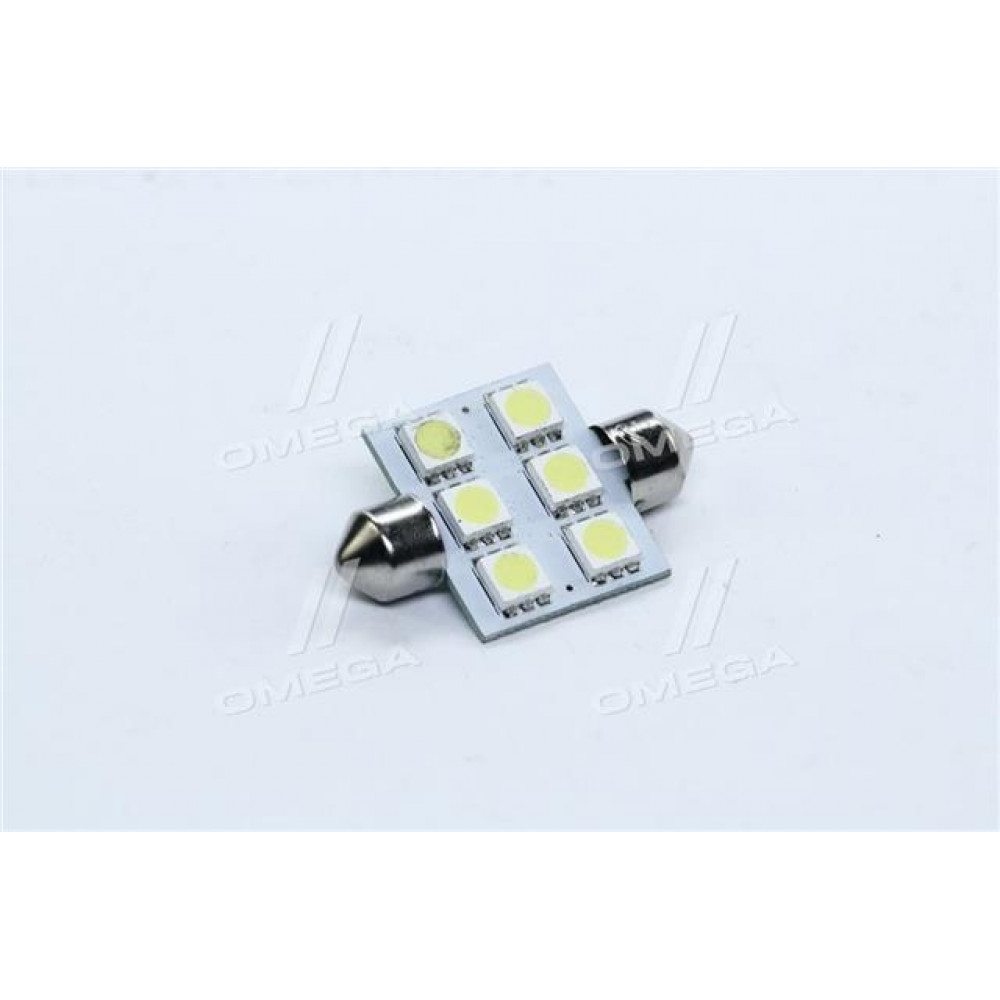 Лампа LED Софітні C5W 12V T11x36-S8.5 (6SMD, розмір 5050) білий <TEMPEST>