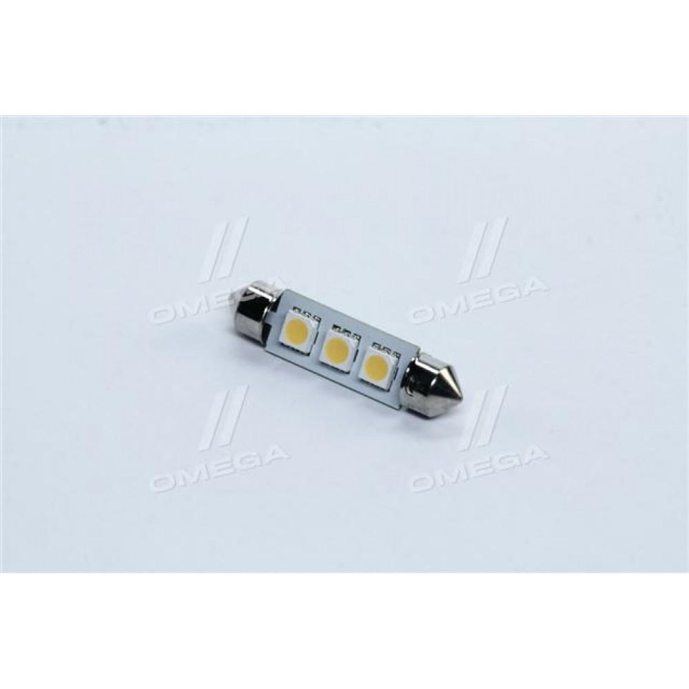 Лампа LED Софітні C5W 12V T11x41-S8.5 (3 SMD, розмір 5050) WARM WHITE <TEMPEST>