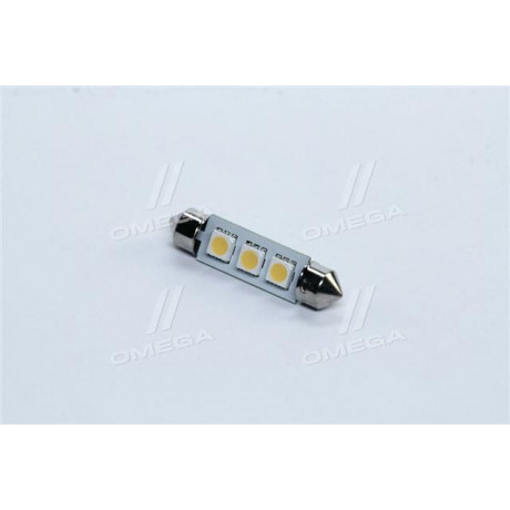 Лампа LED Софітні C5W 12V T11x41-S8.5 (3 SMD, розмір 5050) WARM WHITE <TEMPEST>