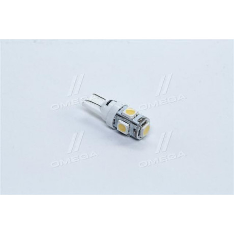 Лампа LED б/ц  габарит и панель приборов T10-5 SMD (size 5050) 24V WARM WHITE <TEMPEST>