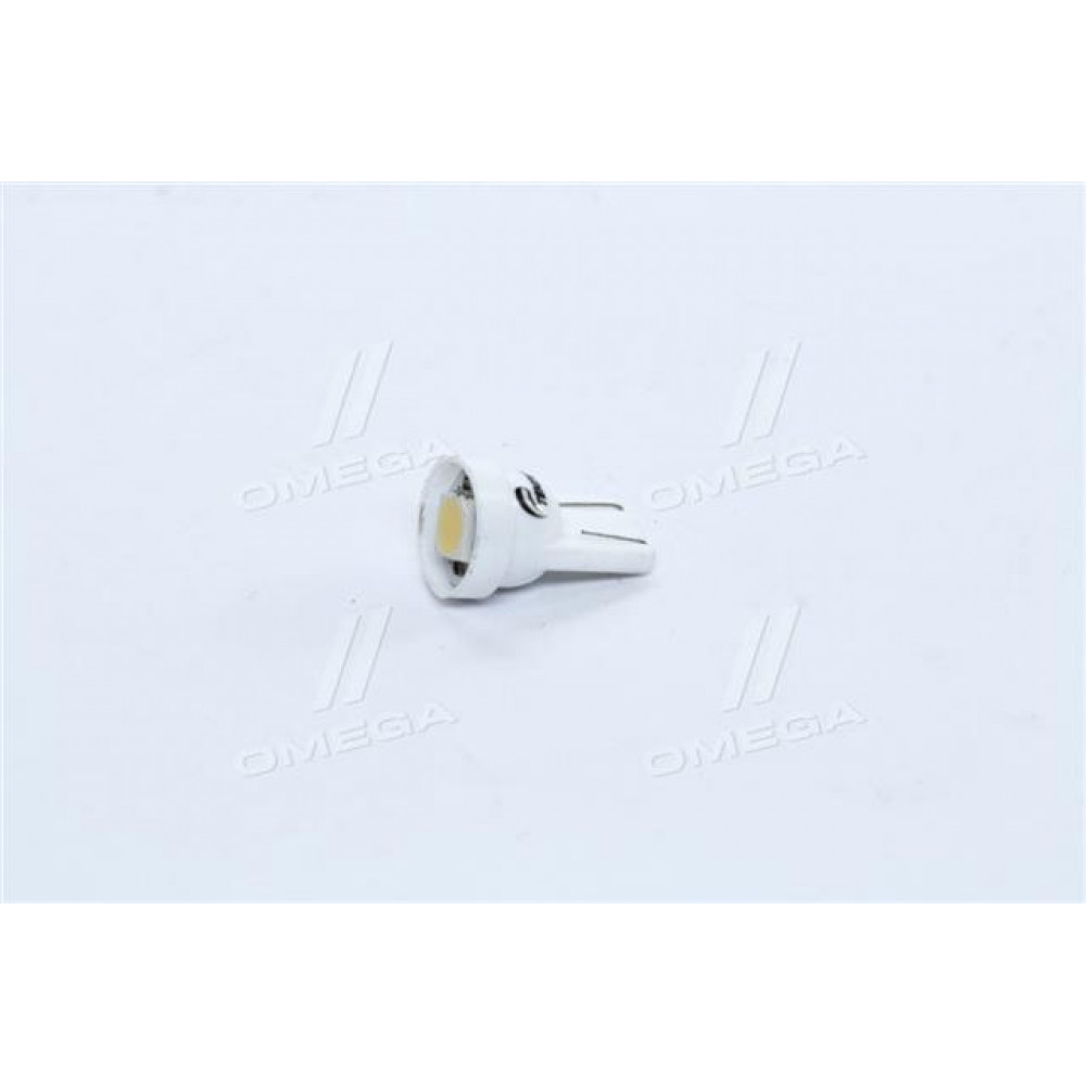 Лампа LED б/ц  габарит и панель приборов T10-1SMD (size 5050) 24V WARM WHITE <TEMPEST>