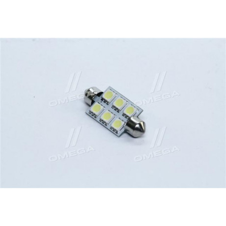 Лампа LED софитная C5W 24V T11x39-S8.5 (6 SMD size5050) WHITE  <TEMPEST>