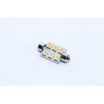 Лампа LED Софітні C5W 24V T11x39-S8.5 (6 SMD size5050) WARM WHITE <TEMPEST> 