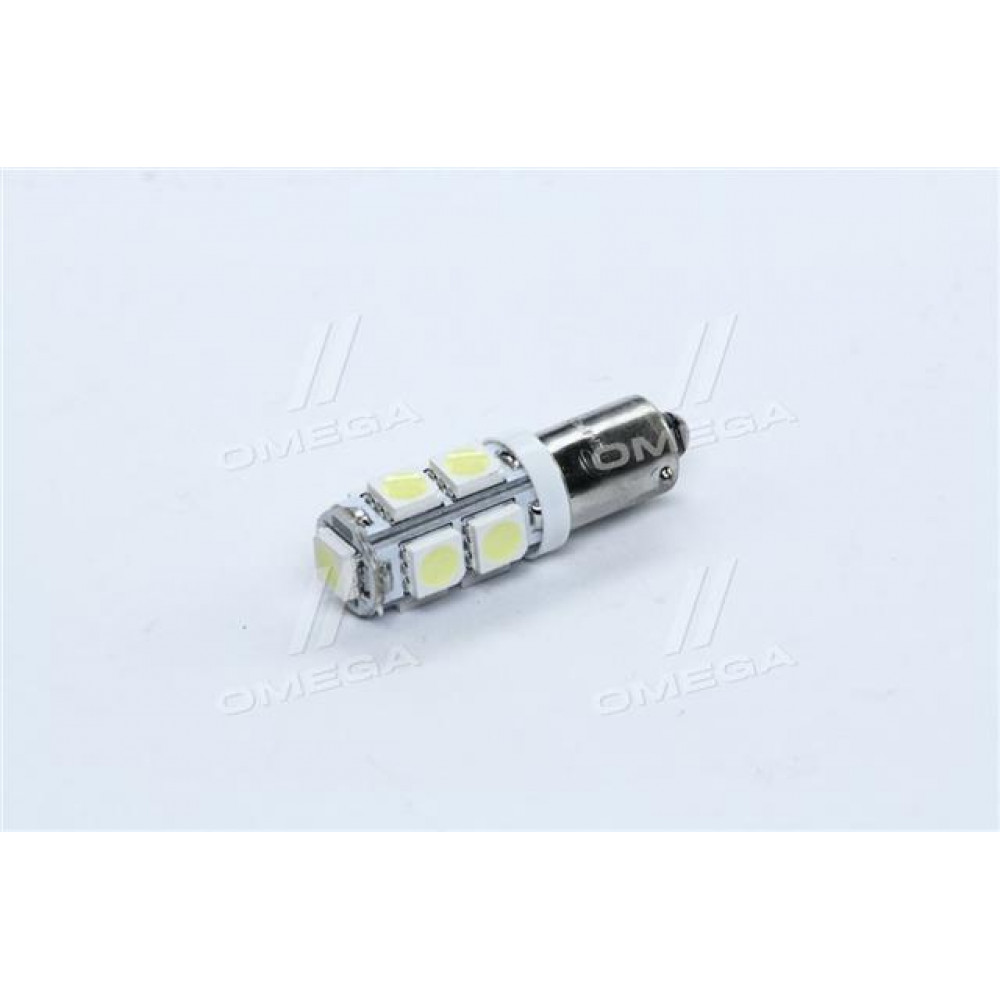 Лампа LED  габарит, посветка панели приборов T8-03 9SMD (size 5050) T4W (BA9s)  белый 24V <TEMPEST>