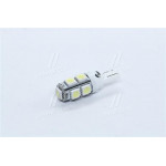 Лампа LED б / ц габарит і панель приладів T10 9SMD W5W 12V WHITE <TEMPEST> 