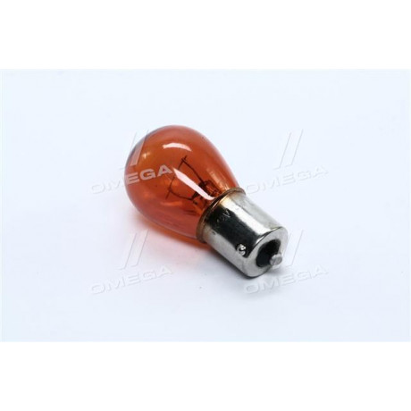 Лампа указателей поворотов и стоп-сигналов оранж. BA15s Amber 12V P21W  <ДК>