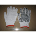 Рукавички робочі в'язані з ПВХ крапкою <ДК> 